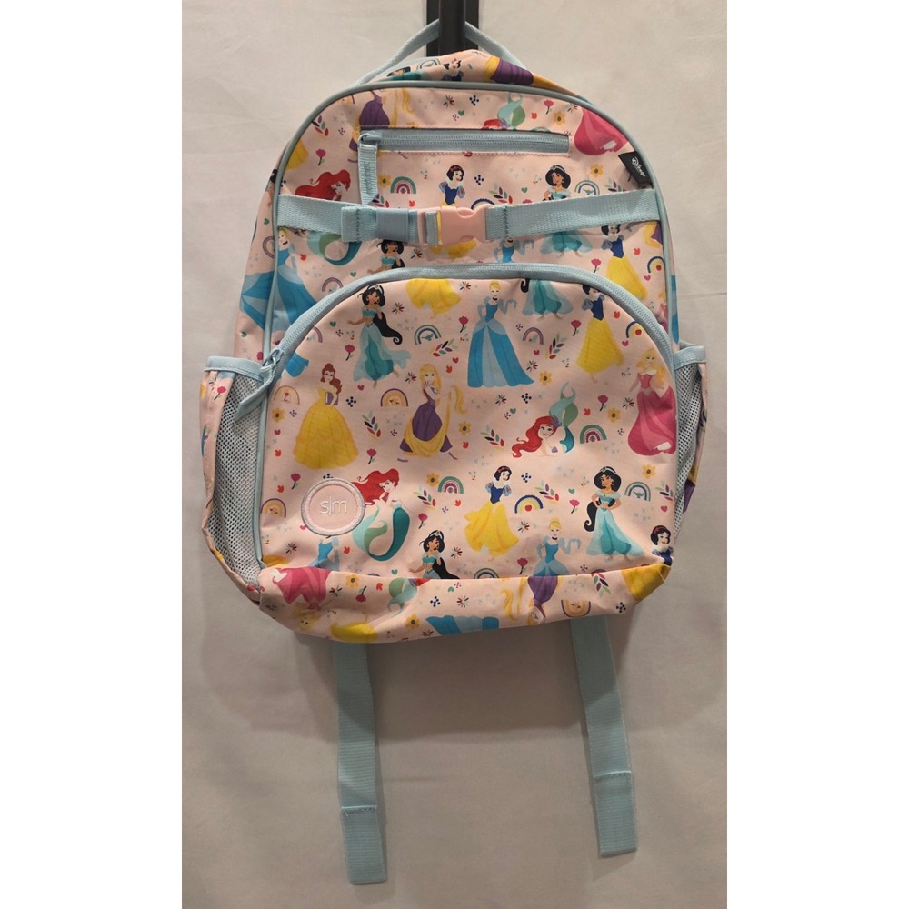 Simple Modern Disney Princess Backpack Pink Ariel Jasmine Snow White School Bag